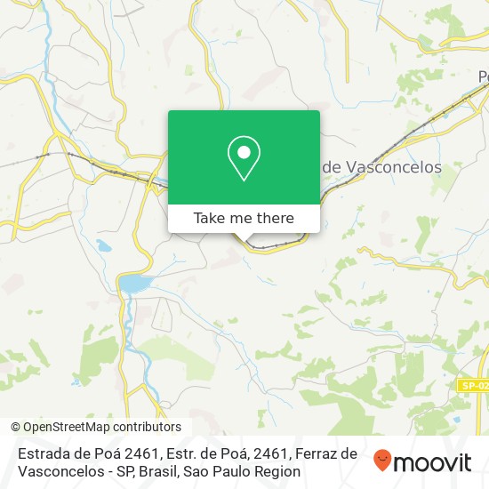 Estrada de Poá 2461, Estr. de Poá, 2461, Ferraz de Vasconcelos - SP, Brasil map