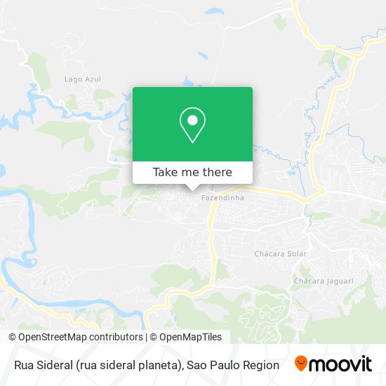 Rua Sideral (rua sideral planeta) map