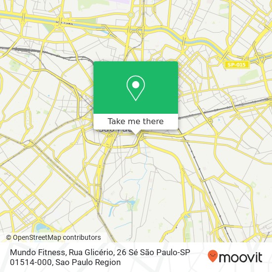 Mapa Mundo Fitness, Rua Glicério, 26 Sé São Paulo-SP 01514-000
