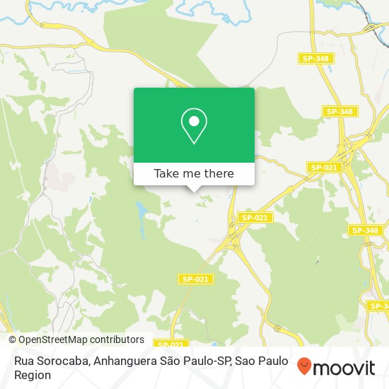 Mapa Rua Sorocaba, Anhanguera São Paulo-SP