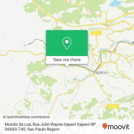 Mapa Mundo da Lua, Rua John Wayne Itapevi Itapevi-SP 06660-740