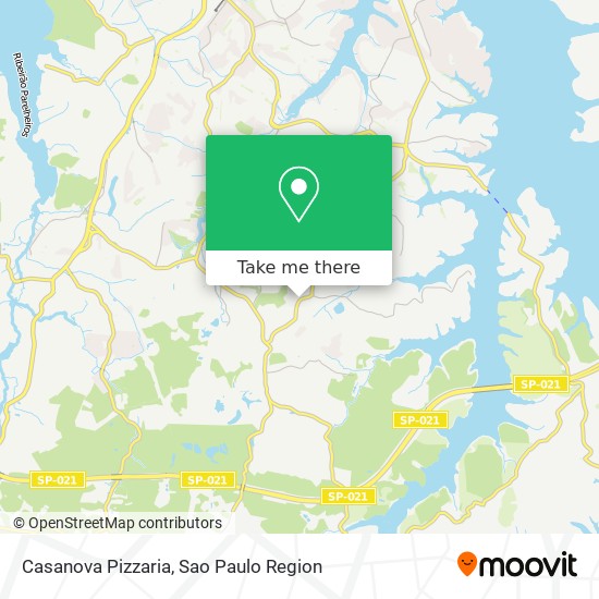 Casanova Pizzaria map