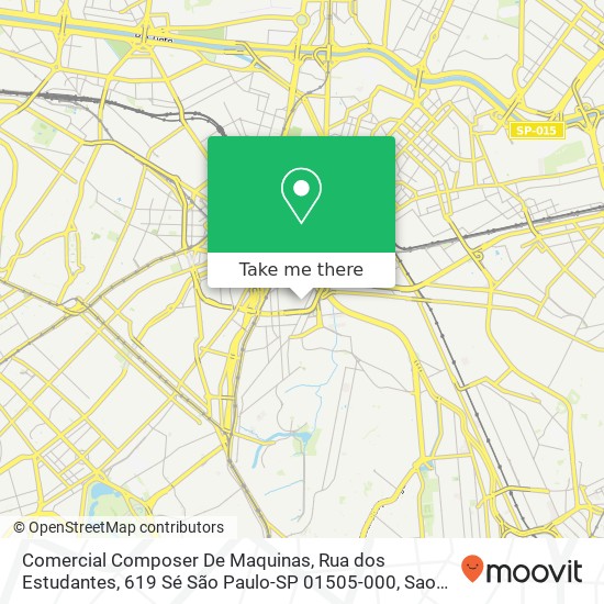 Mapa Comercial Composer De Maquinas, Rua dos Estudantes, 619 Sé São Paulo-SP 01505-000