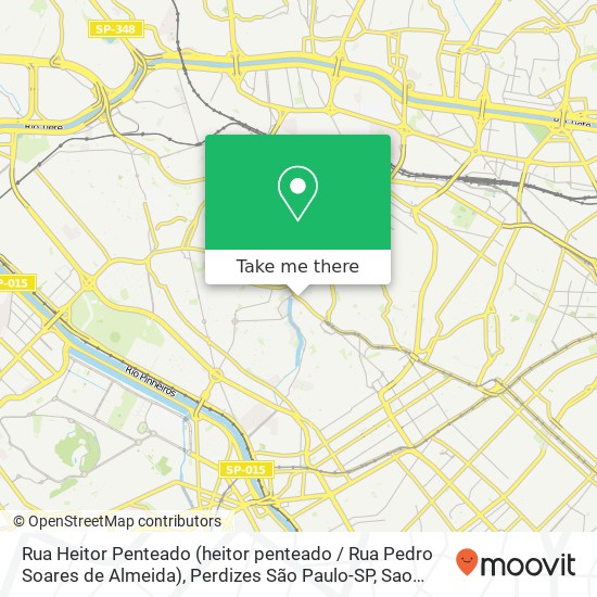 Mapa Rua Heitor Penteado (heitor penteado / Rua Pedro Soares de Almeida), Perdizes São Paulo-SP