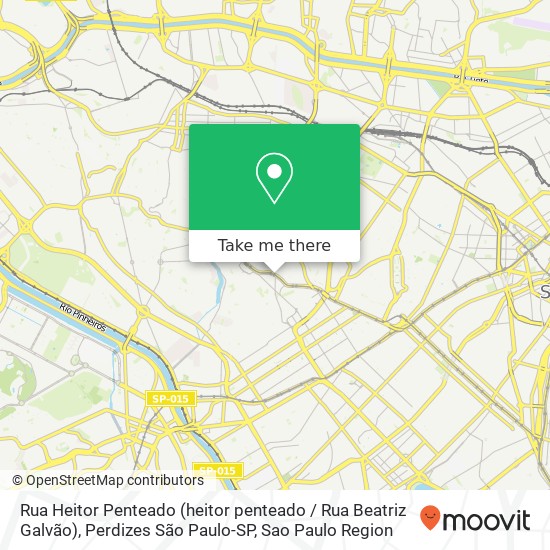 Mapa Rua Heitor Penteado (heitor penteado / Rua Beatriz Galvão), Perdizes São Paulo-SP
