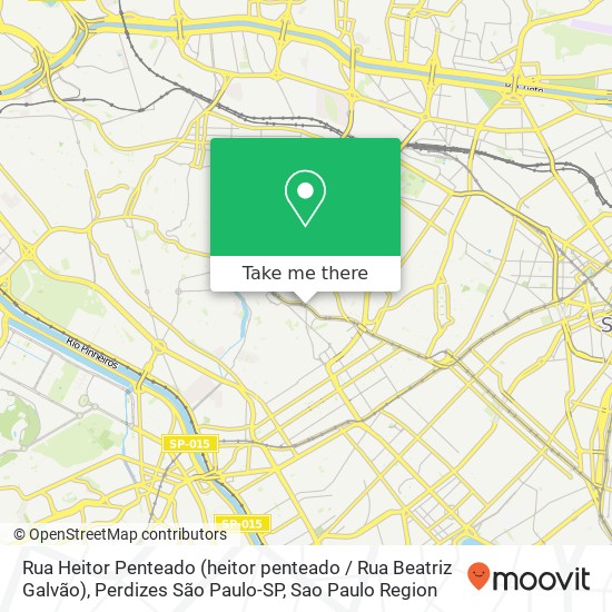 Rua Heitor Penteado (heitor penteado / Rua Beatriz Galvão), Perdizes São Paulo-SP map
