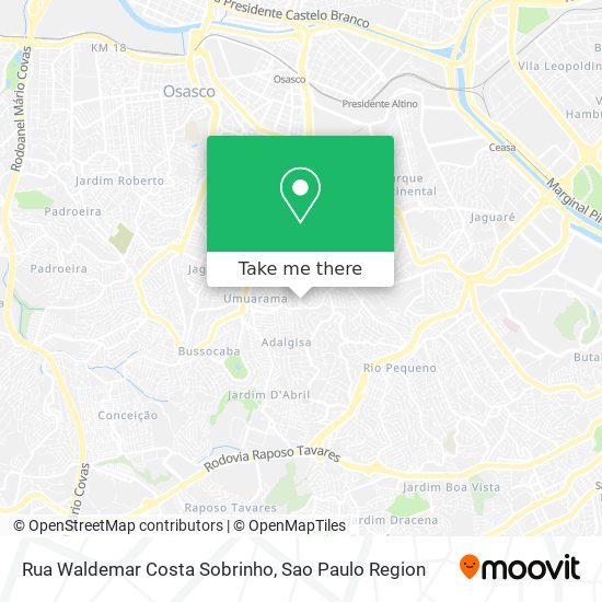 Rua Waldemar Costa Sobrinho map