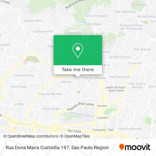 Mapa Rua Dona Maria Custódia 197