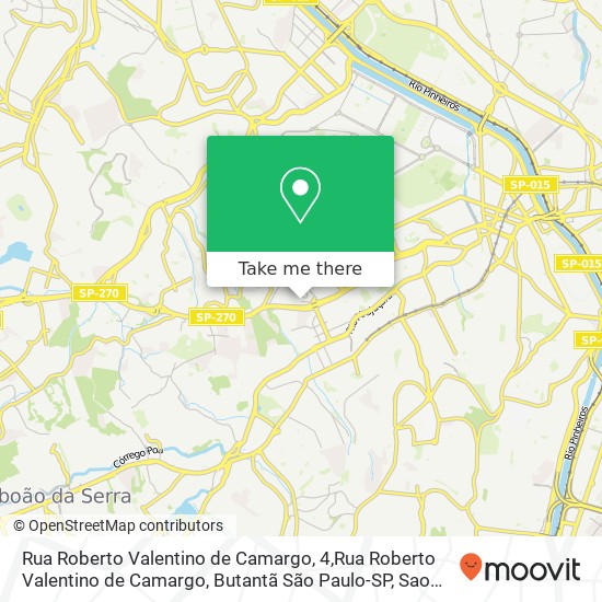 Rua Roberto Valentino de Camargo, 4,Rua Roberto Valentino de Camargo, Butantã São Paulo-SP map