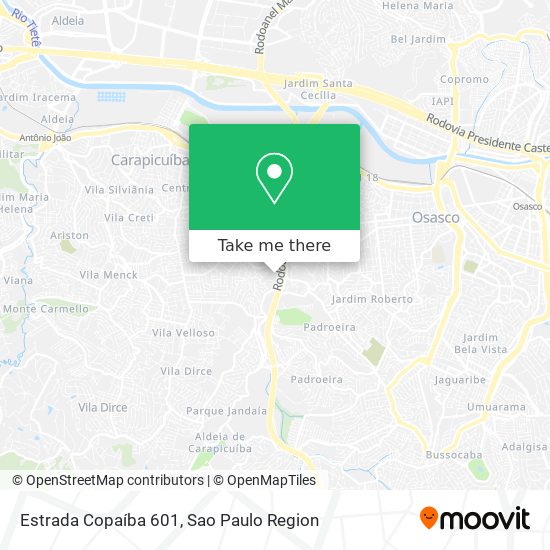 Estrada Copaíba 601 map