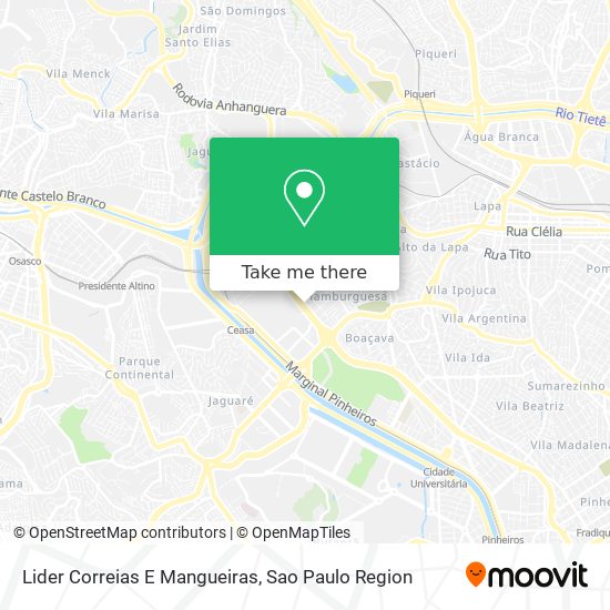 Lider Correias E Mangueiras map