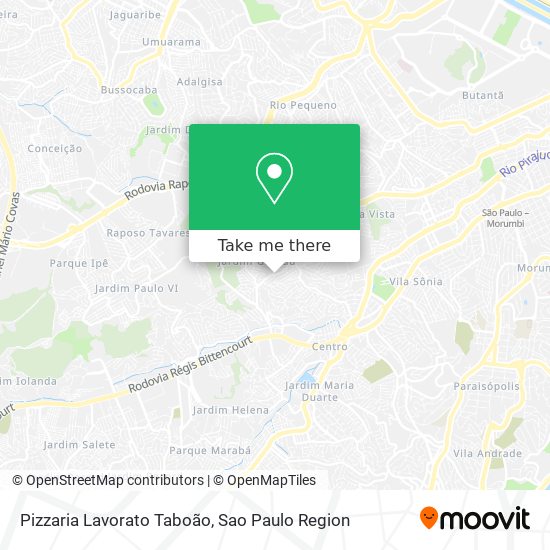 Pizzaria Lavorato Taboão map