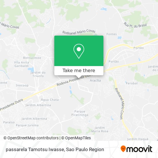 Mapa passarela Tamotsu Iwasse