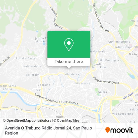 Mapa Avenida O Trabuco Rádio Jornal 24