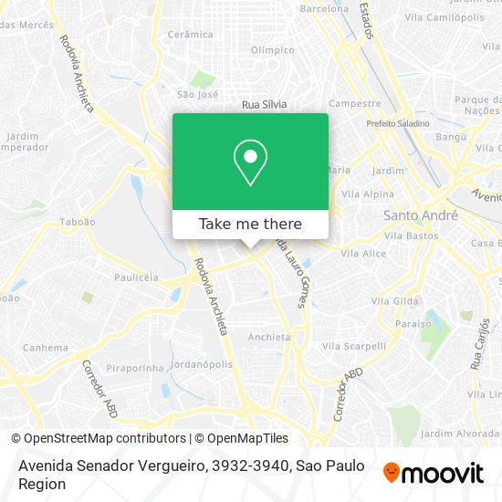 Mapa Avenida Senador Vergueiro, 3932-3940