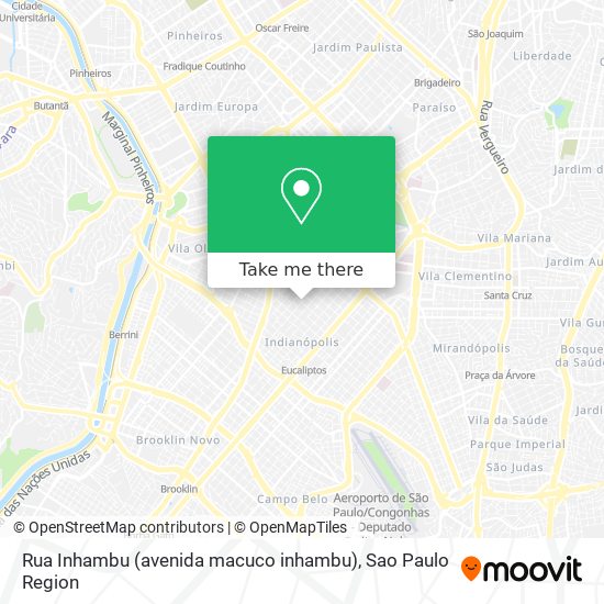 Mapa Rua Inhambu (avenida macuco inhambu)