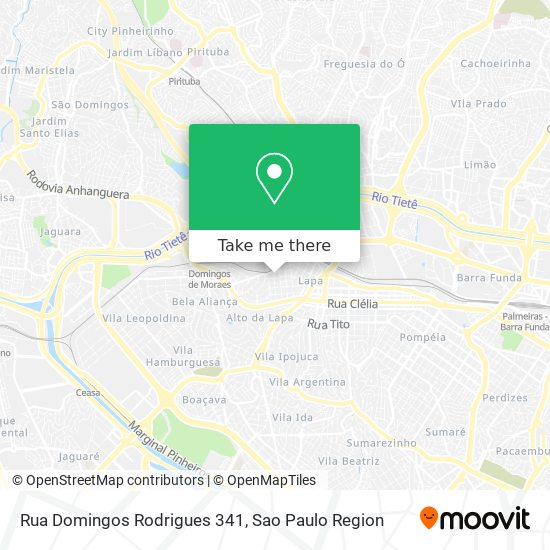 Mapa Rua Domingos Rodrigues 341