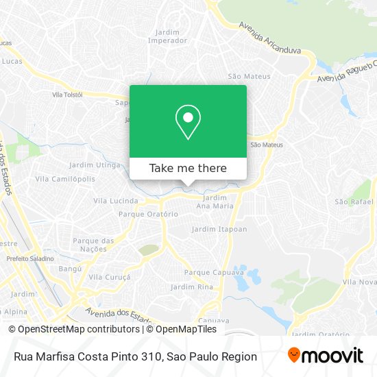 Mapa Rua Marfisa Costa Pinto 310