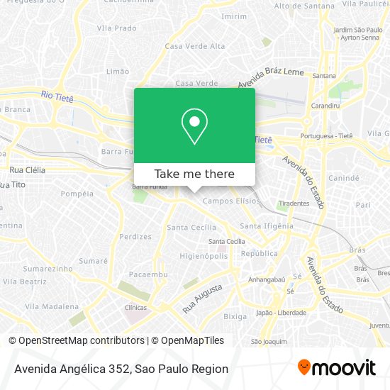 Mapa Avenida Angélica 352