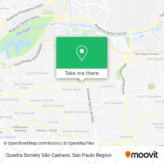 Quadra Society São Caetano map