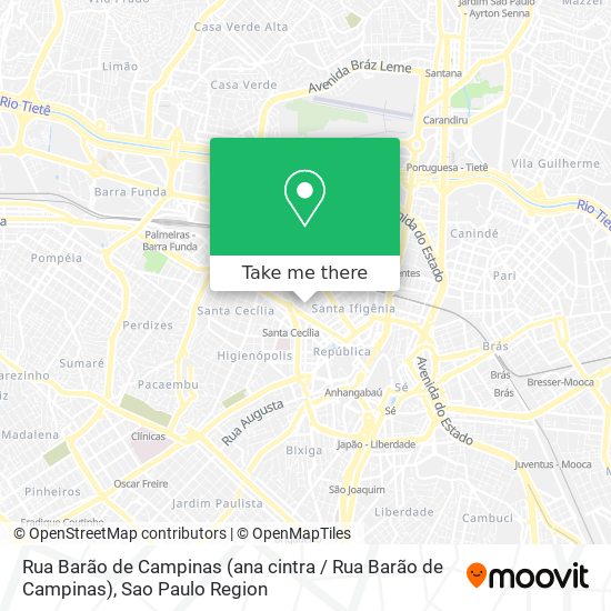 Rua Barão de Campinas (ana cintra / Rua Barão de Campinas) map