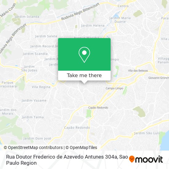 Mapa Rua Doutor Frederico de Azevedo Antunes 304a