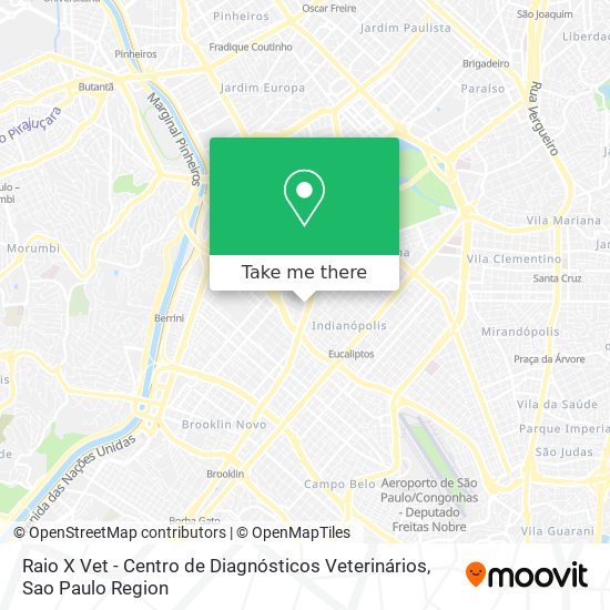 Mapa Raio X Vet - Centro de Diagnósticos Veterinários