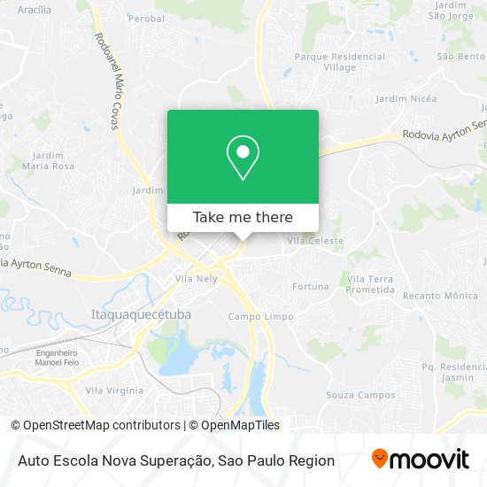 Auto Escola Nova Superação map