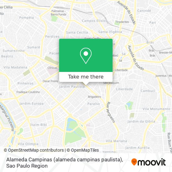 Mapa Alameda Campinas (alameda campinas paulista)