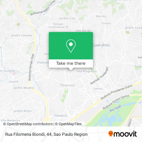 Rua Filomena Biondi, 44 map