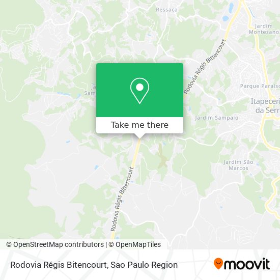 Rodovia Régis Bitencourt map