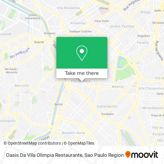 Oasis Da Vila Olimpia Restaurante map