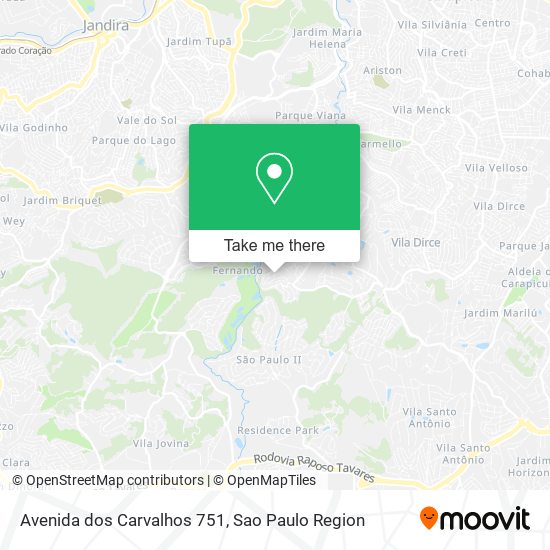 Avenida dos Carvalhos 751 map
