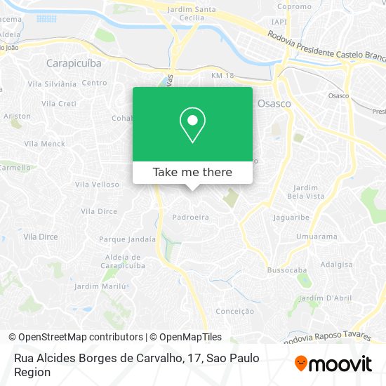 Rua Alcides Borges de Carvalho, 17 map