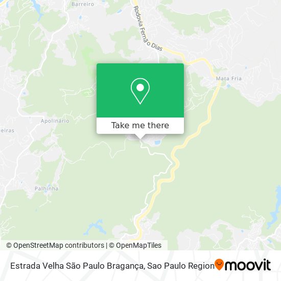 Mapa Estrada Velha São Paulo Bragança