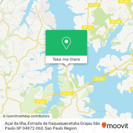 Mapa Açaí da Ilha, Estrada de Itaquaquecetuba Grajau São Paulo-SP 04872-060