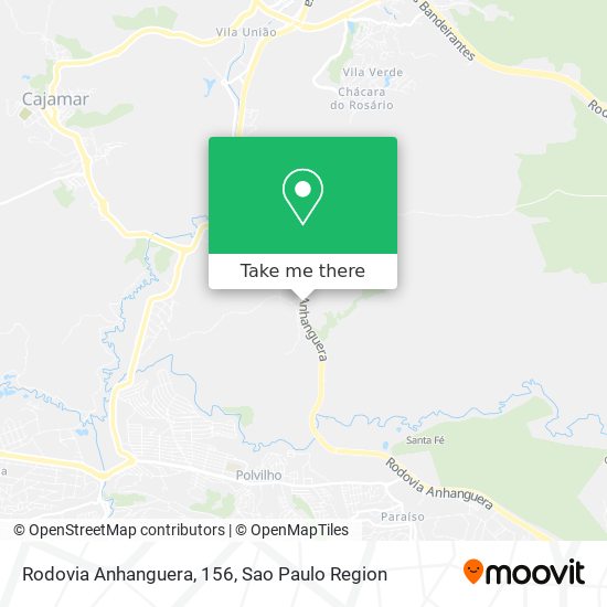 Rodovia Anhanguera, 156 map
