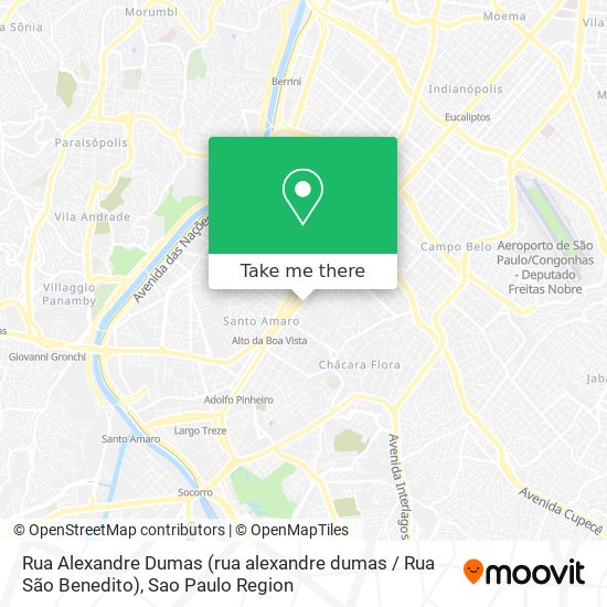 Rua Alexandre Dumas (rua alexandre dumas / Rua São Benedito) map