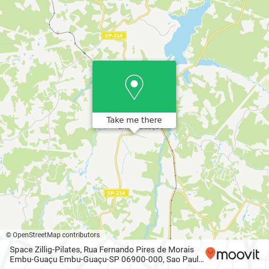 Mapa Space Zillig-Pilates, Rua Fernando Pires de Morais Embu-Guaçu Embu-Guaçu-SP 06900-000