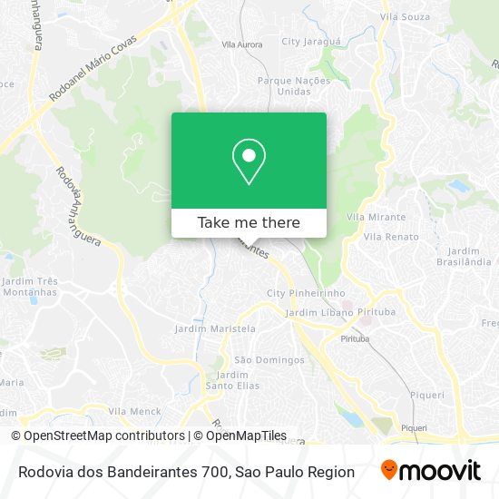 Rodovia dos Bandeirantes 700 map
