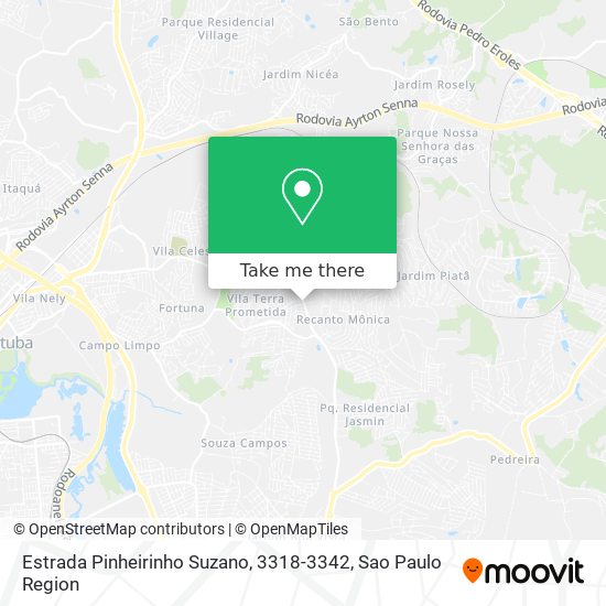 Estrada Pinheirinho Suzano, 3318-3342 map