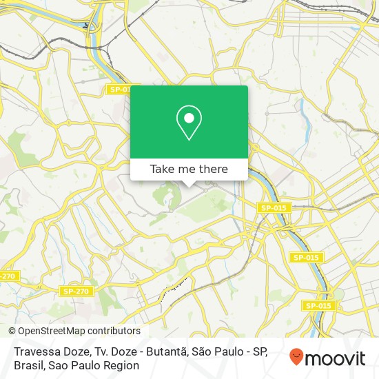 Mapa Travessa Doze, Tv. Doze - Butantã, São Paulo - SP, Brasil