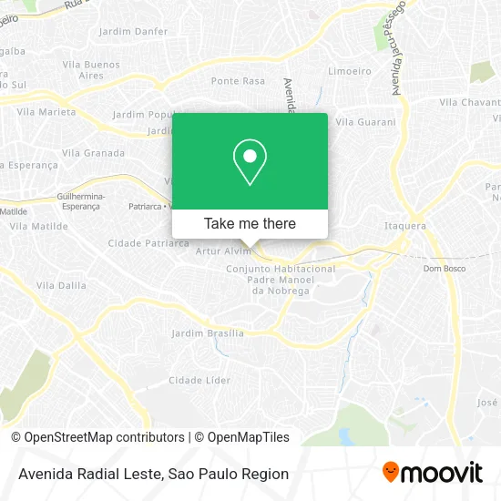 Avenida Radial Leste map