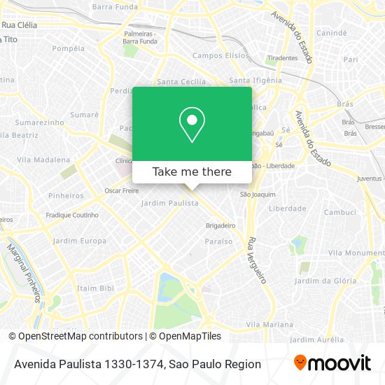 Mapa Avenida Paulista 1330-1374