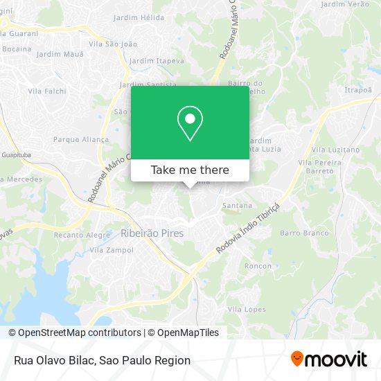 Mapa Rua Olavo Bilac