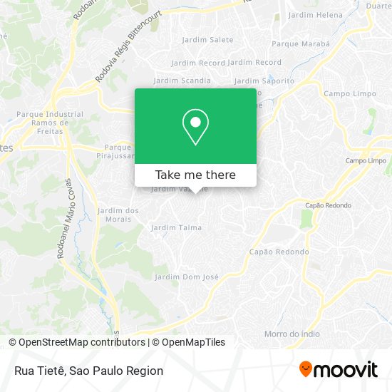 Mapa Rua Tietê