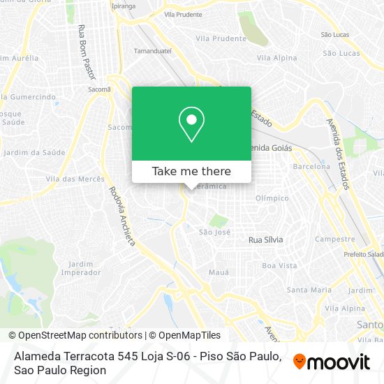 Alameda Terracota 545 Loja S-06 - Piso São Paulo map