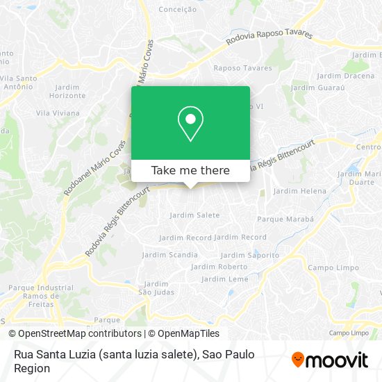 Mapa Rua Santa Luzia (santa luzia salete)