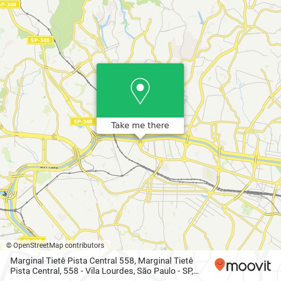 Marginal Tietê Pista Central 558, Marginal Tietê Pista Central, 558 - Vila Lourdes, São Paulo - SP, Brasil map