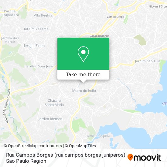 Mapa Rua Campos Borges (rua campos borges juníperos)